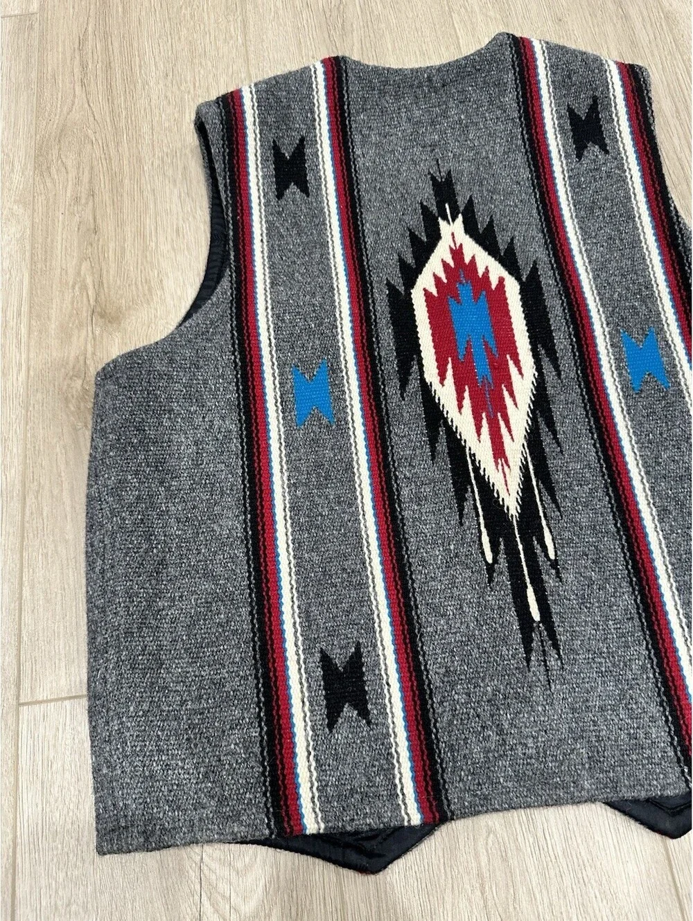 Ceremonial Native American Wool Vest Centinela Traditional Arts Chimayo Size 40